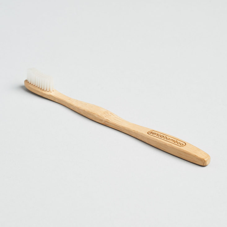 bamboo toothbrush unwrapped