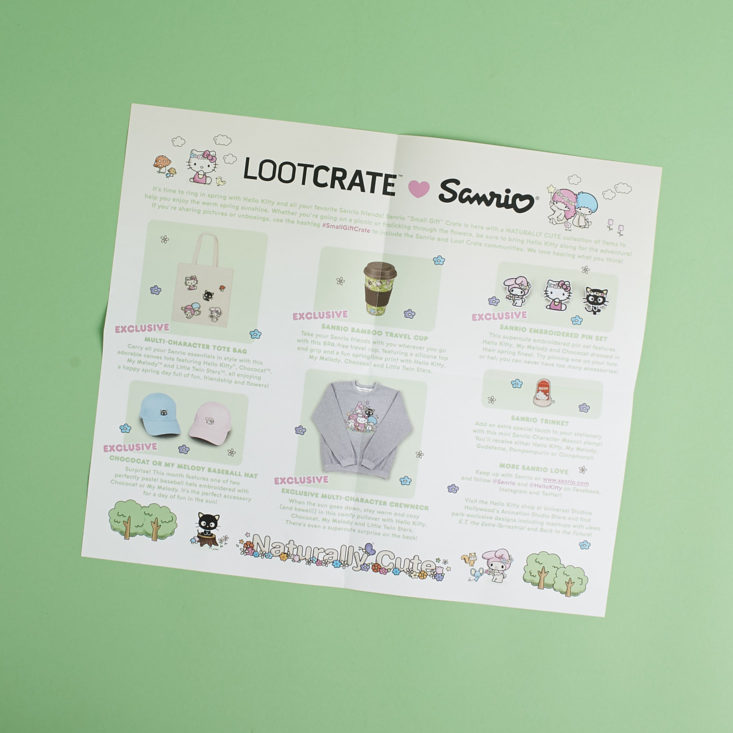 sanrio small gift crate spring box product list