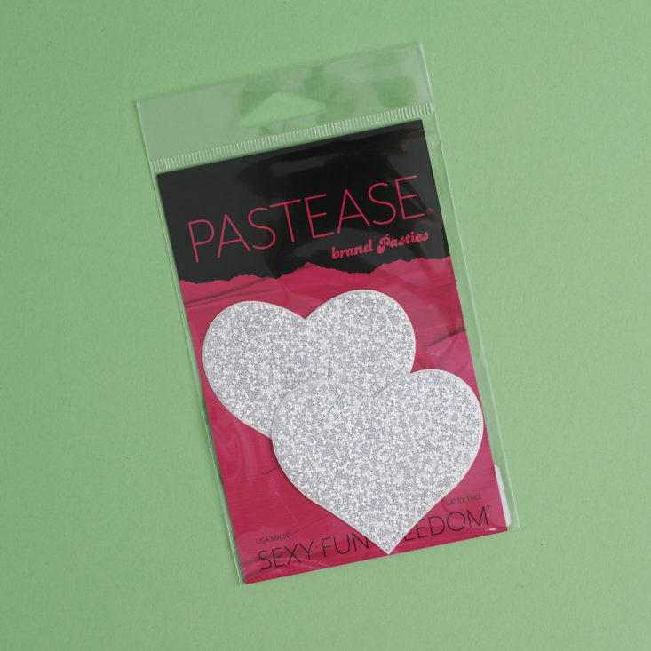 Pastease Glitter Heart Pasties in package