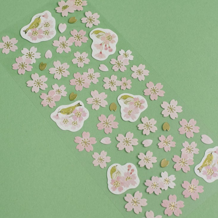 close up of Wafu-Seal Sakura Stickers