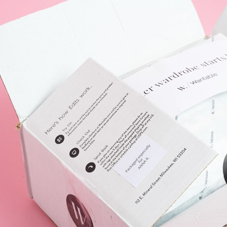 wantable fitness box flap