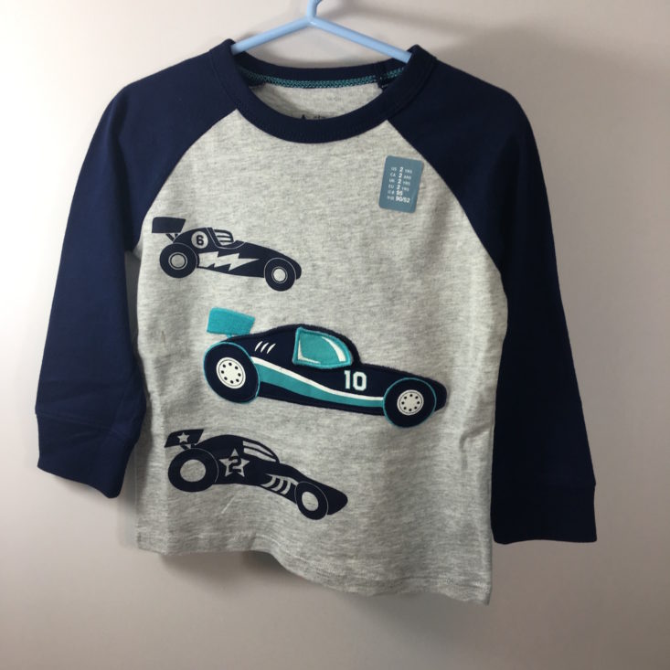 GapKids Navy Blue / Gray Fast Cars Long-Sleeved Tee (2T) 