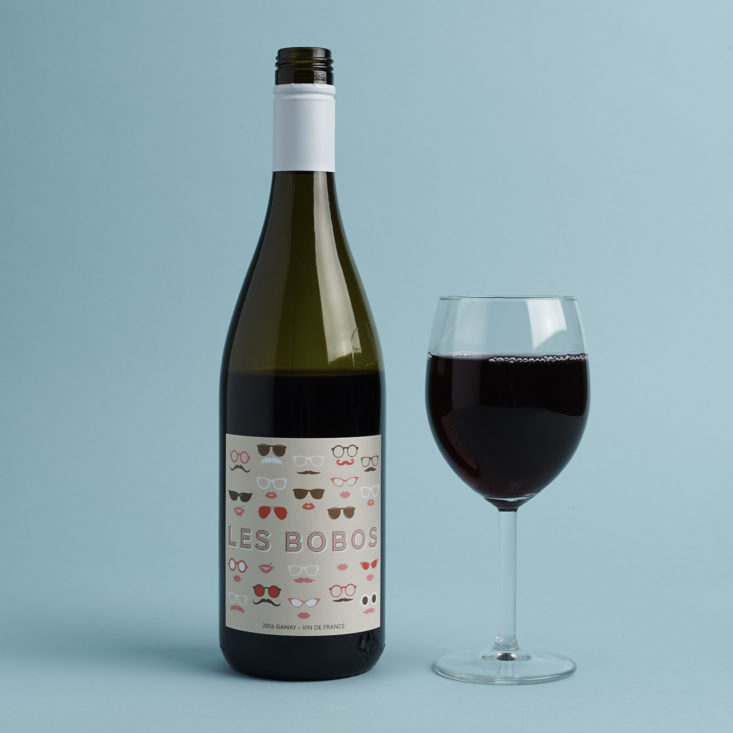 2016 Les Bobos Gamay with glass