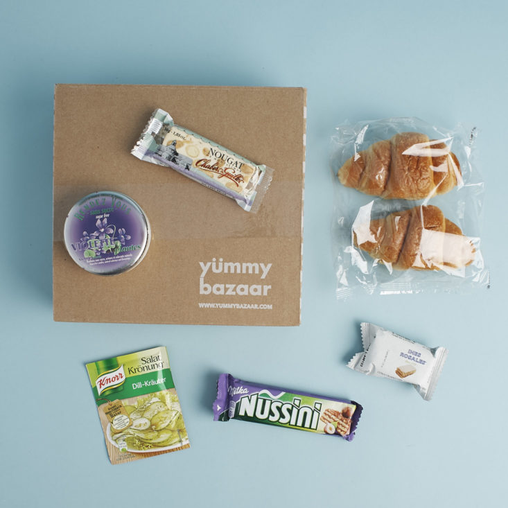 contents of Yummy Bazaar World Sampler April 2018