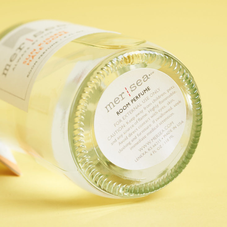 room spray bottom label 
