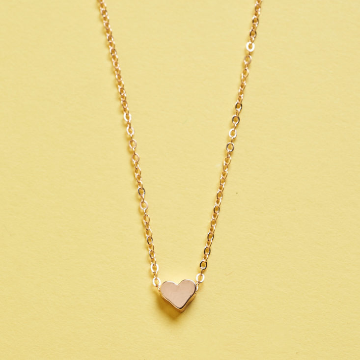Bookish Box gold heart necklace