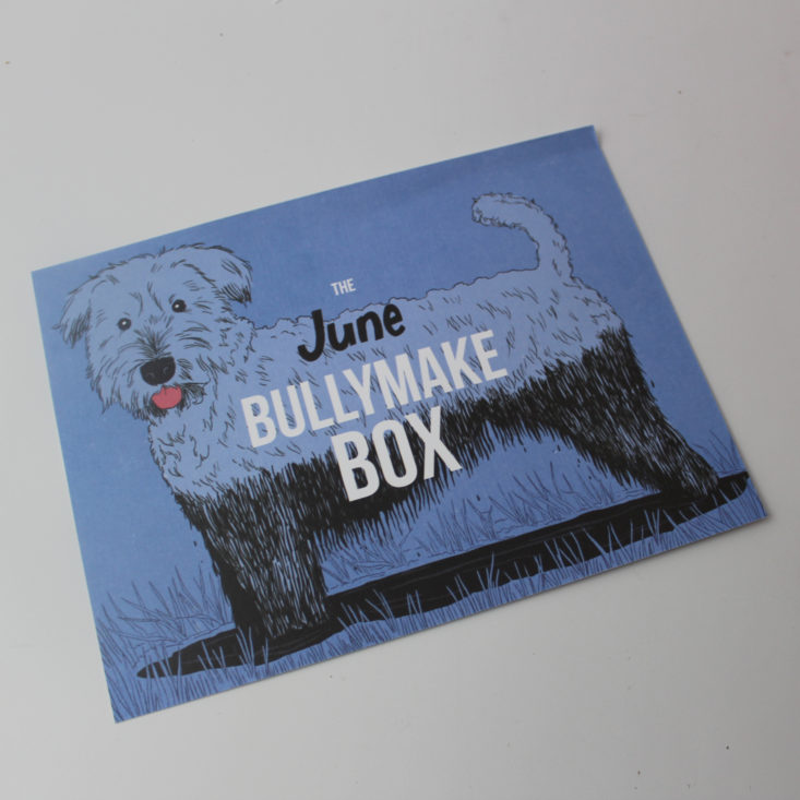 Bullymake Box June 2018 Booklet Front