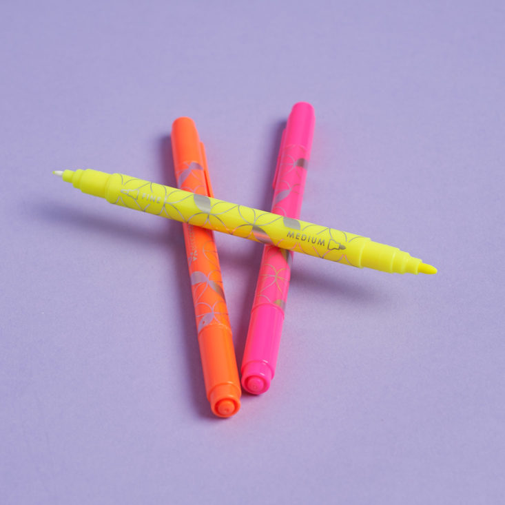 erin condren orange yellow and pink highlighters
