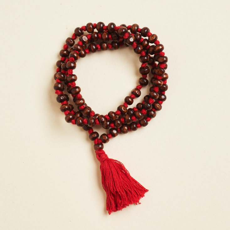 globe in mindfulness red mala