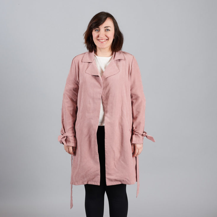golden tote pink jacket open