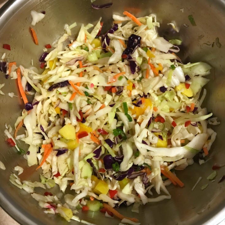 mixed slaw in bowl