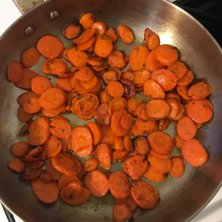 carrots cooking in pan