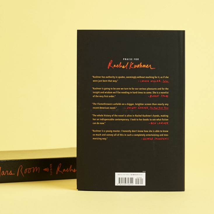 indiespensable the mars room book jacket back cover