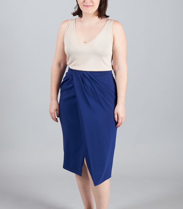 mm lafleur blue skirt