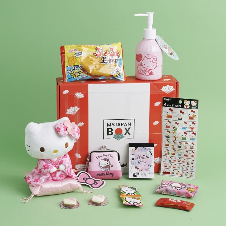 contents of My Japan Box Hello Kitty