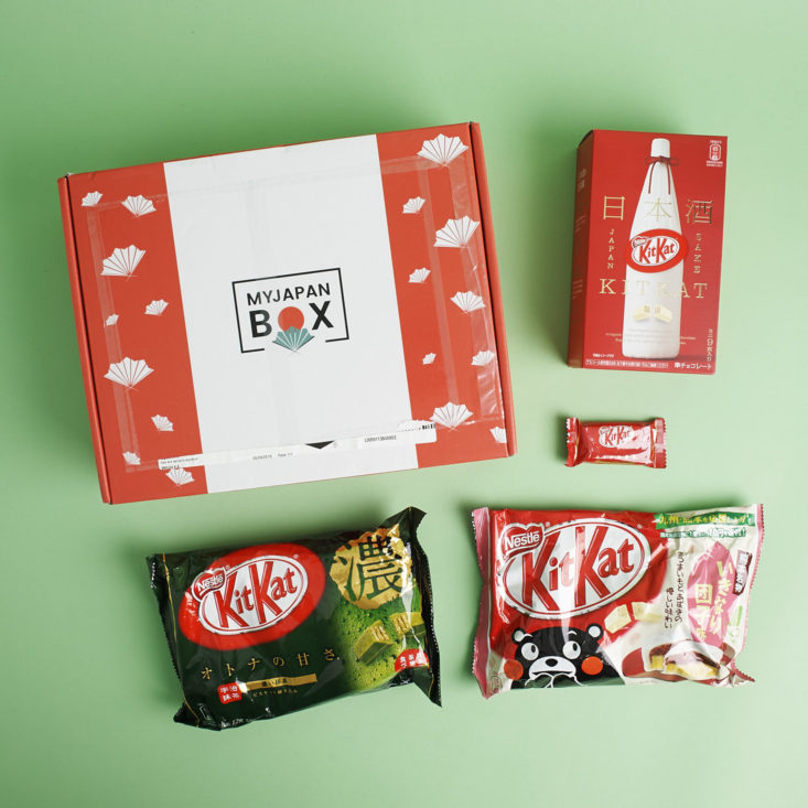contents of My Japan Box KitKat may 2018