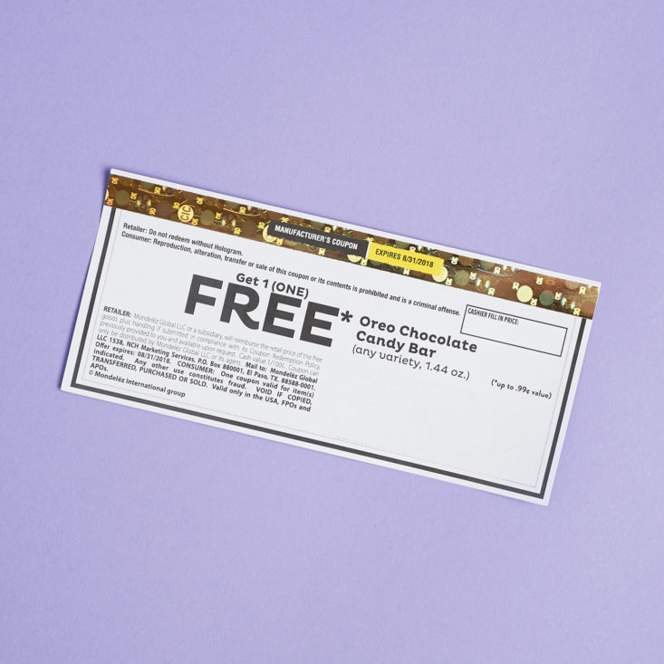 Details of free candy bar coupon