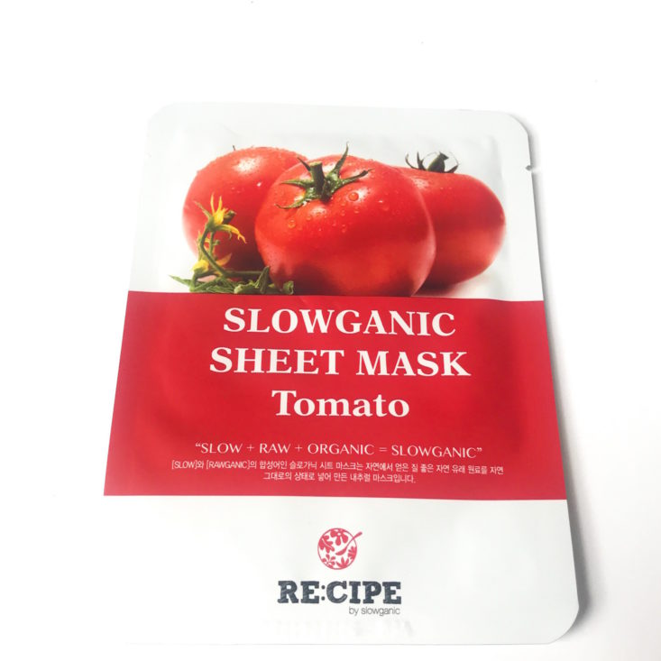RE:CIPE Slowganic Sheet Mask in Tomato 