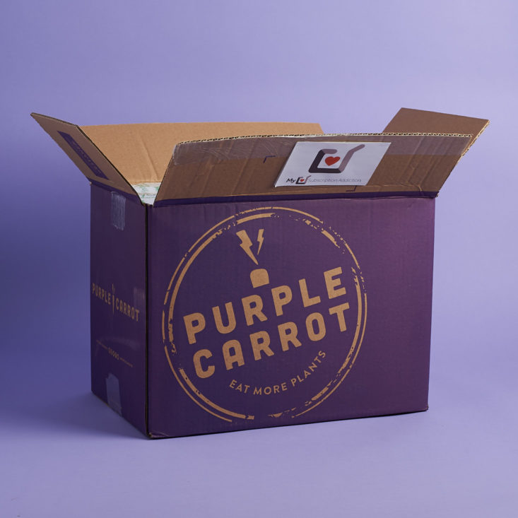 purple carrot open box
