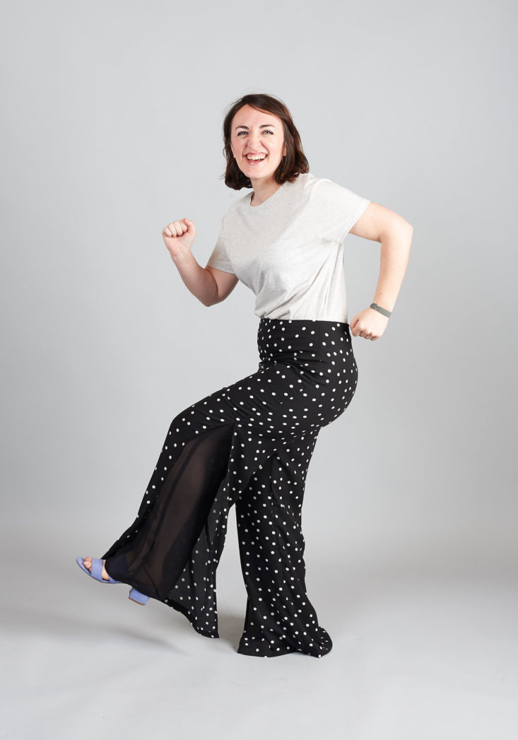 shoedazzle palazzo pants with cutaways