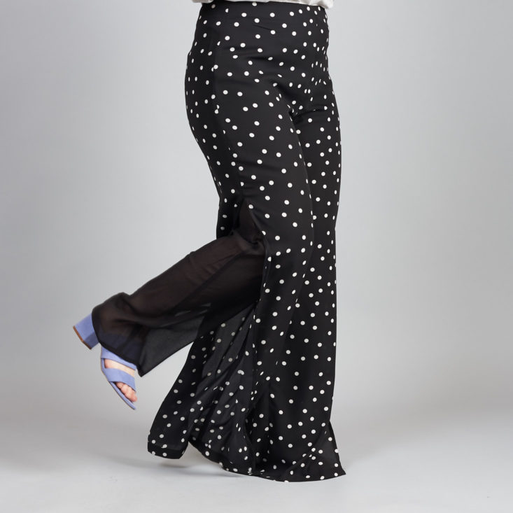 shoedazzle cutaway detail on palazzo pants