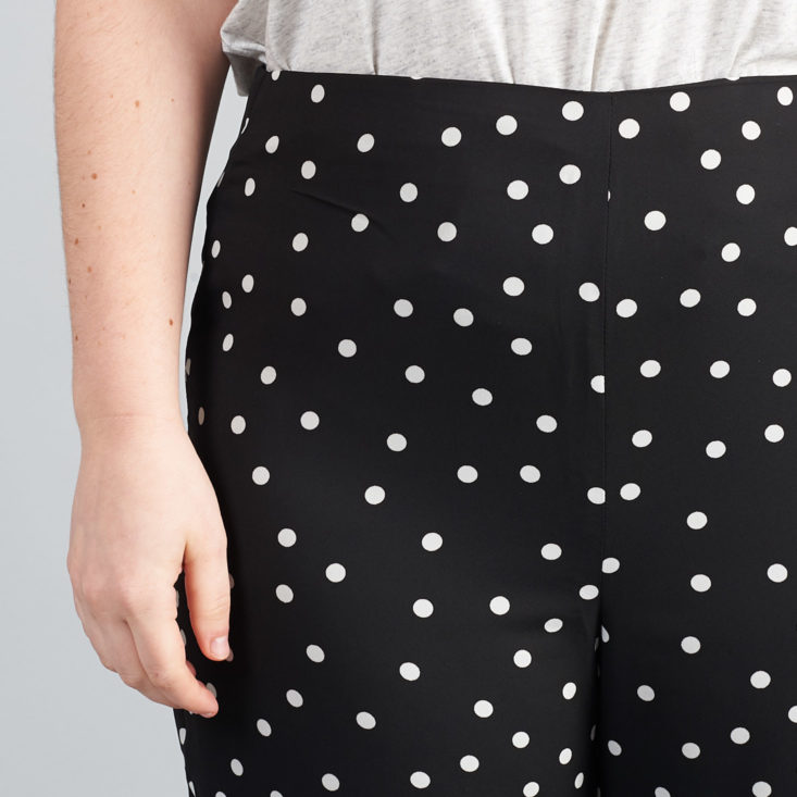 shoedazzle closeup on polka dot pants