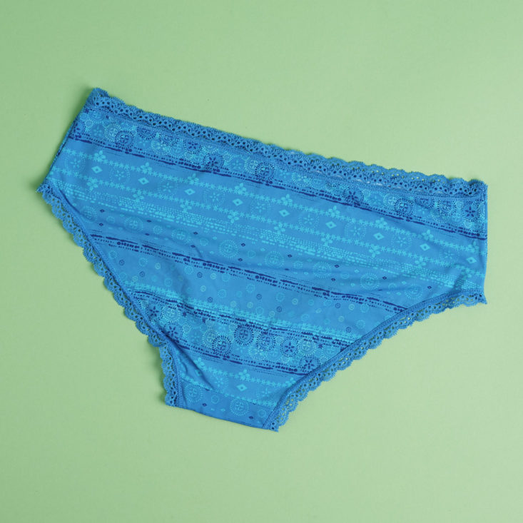 back of Blue Patterned Splendies undies