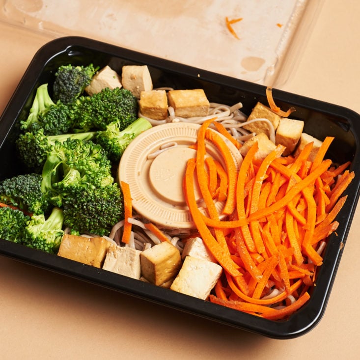 sprinly tofu broccoli and carrots dish