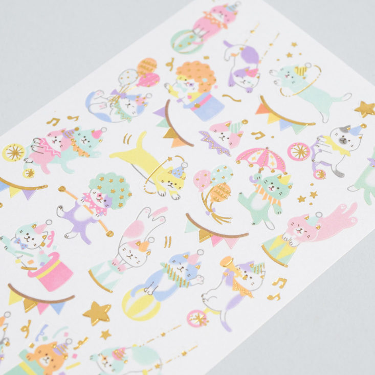 stickii club circus cat sticker sheet