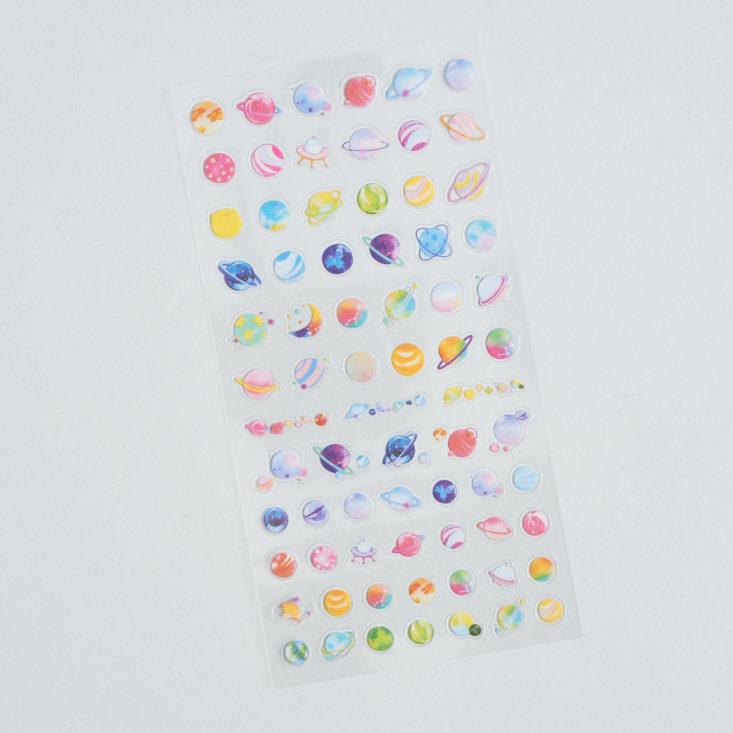 stickii club planets sticker sheet