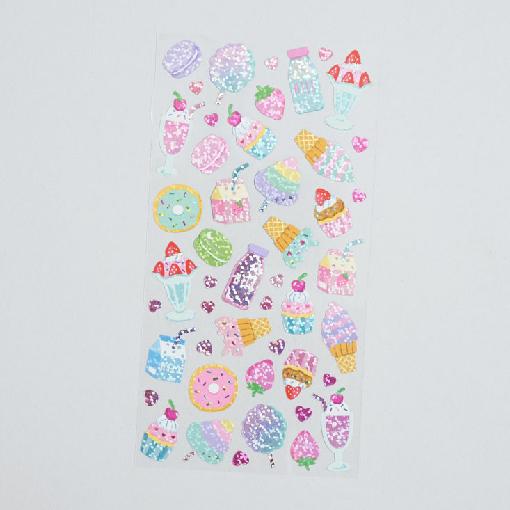stickii club ice cream stickers sheet