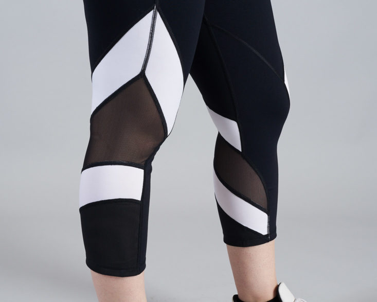 wantable white and sheer panel details on leggings