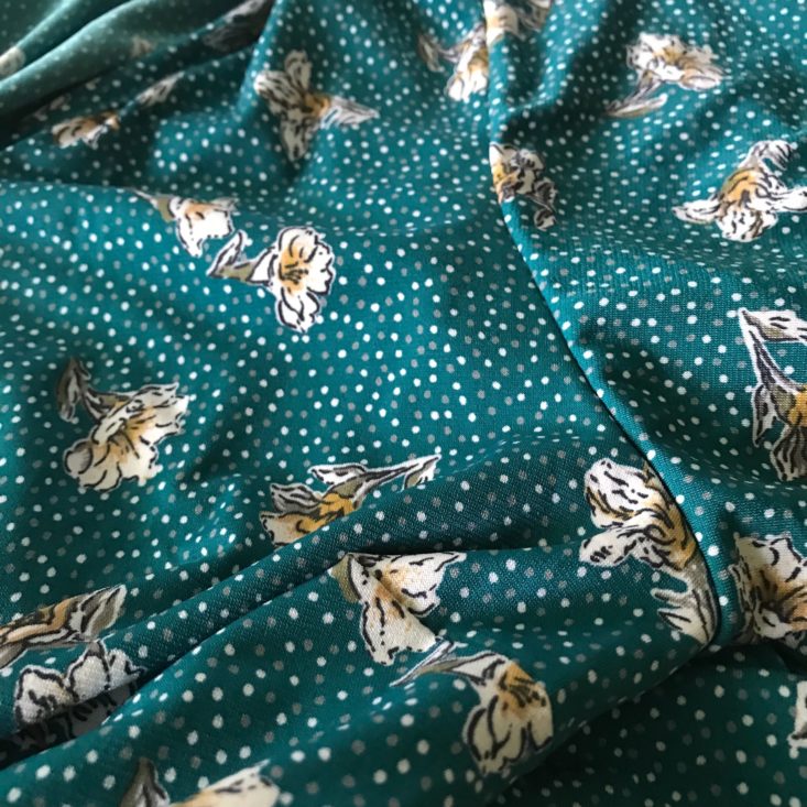 StitchFix July 2018 Green Dress closeup