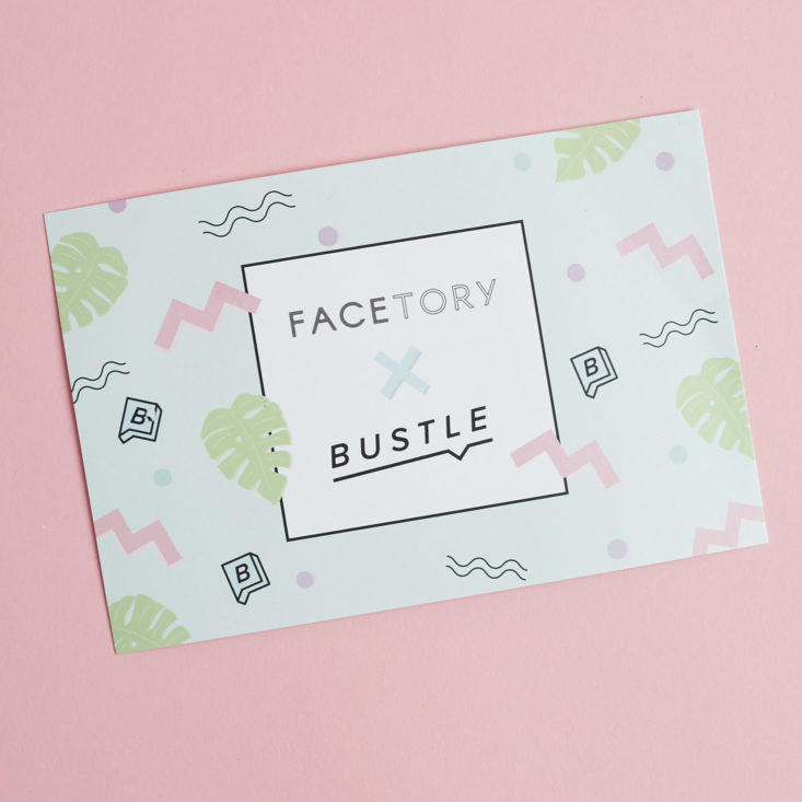 Facetory x Bustle Info card