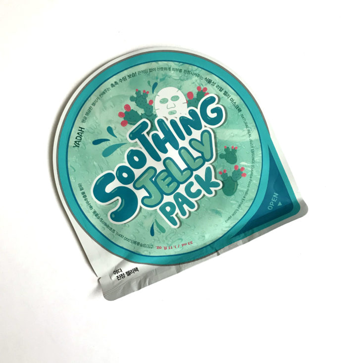 Facetory Seven July 2018 - yahdah soothing jelly pack mask