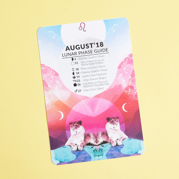 moonbox calendar card