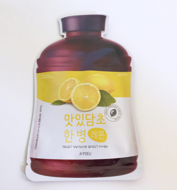A’PIEU Fruit Vinegar Sheet Mask in Lemon -