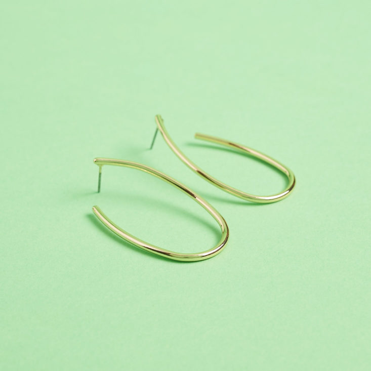 rocksbox silvery curved earrings