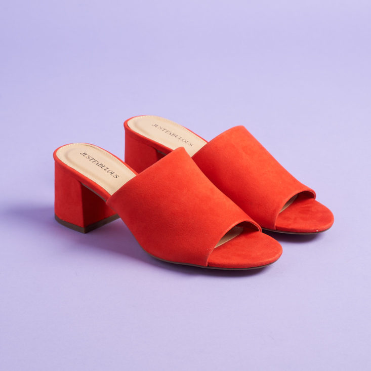 shoedazzle red mules