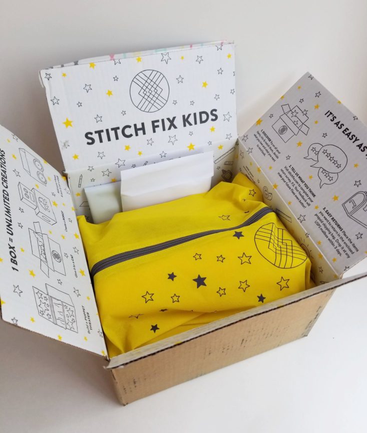 Stitch Fix Kids inside box 1
