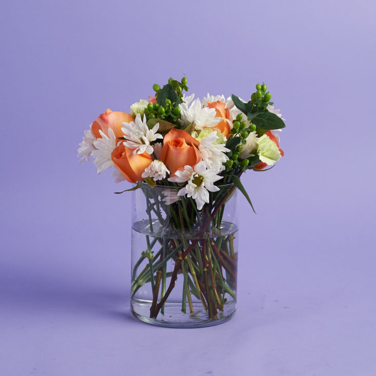 Alternate view of flower arrangement in vase