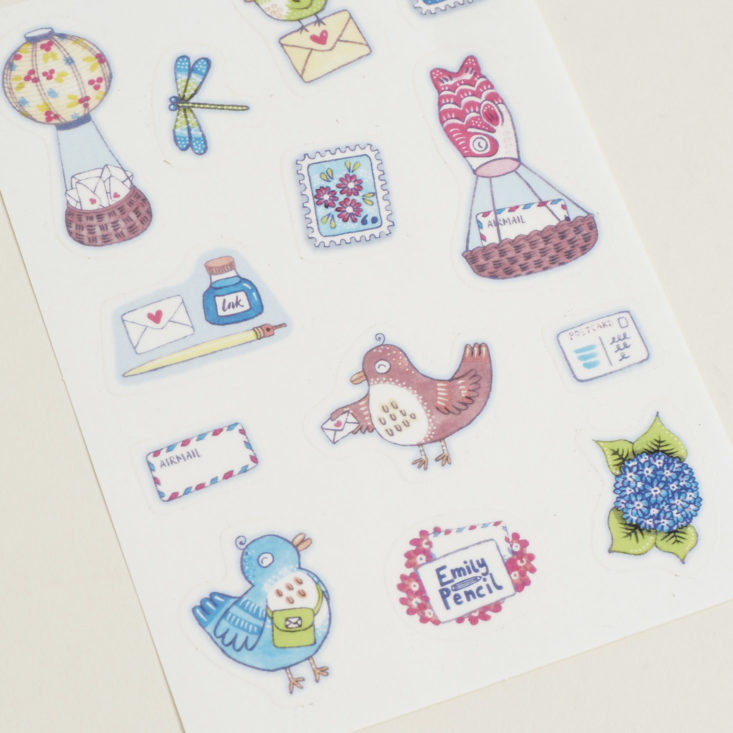 close up of Emily Pencil Washi Stickers