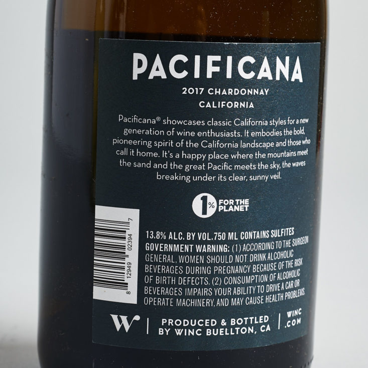 winc pacificana label