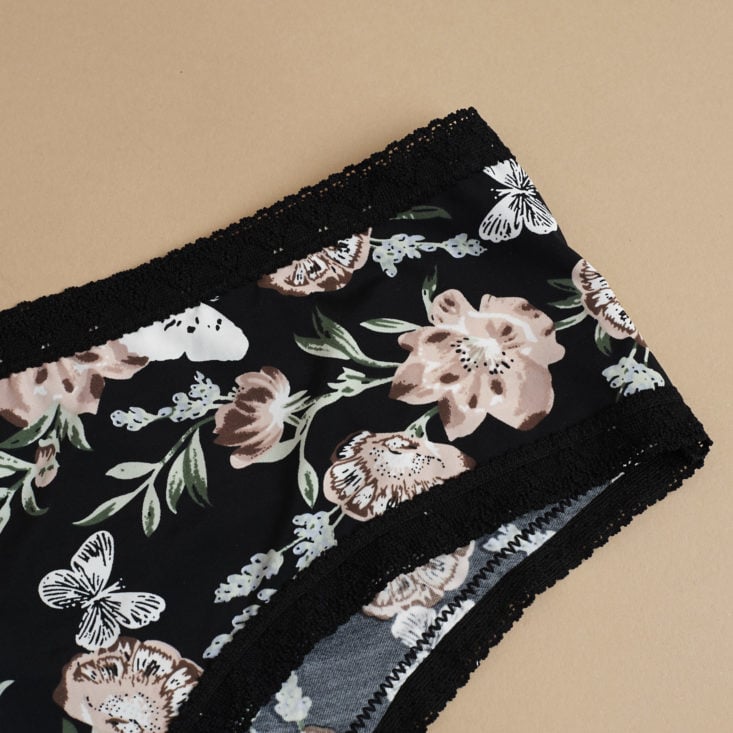 detail of Blush The micro laced trimmed hipster underwear in floral