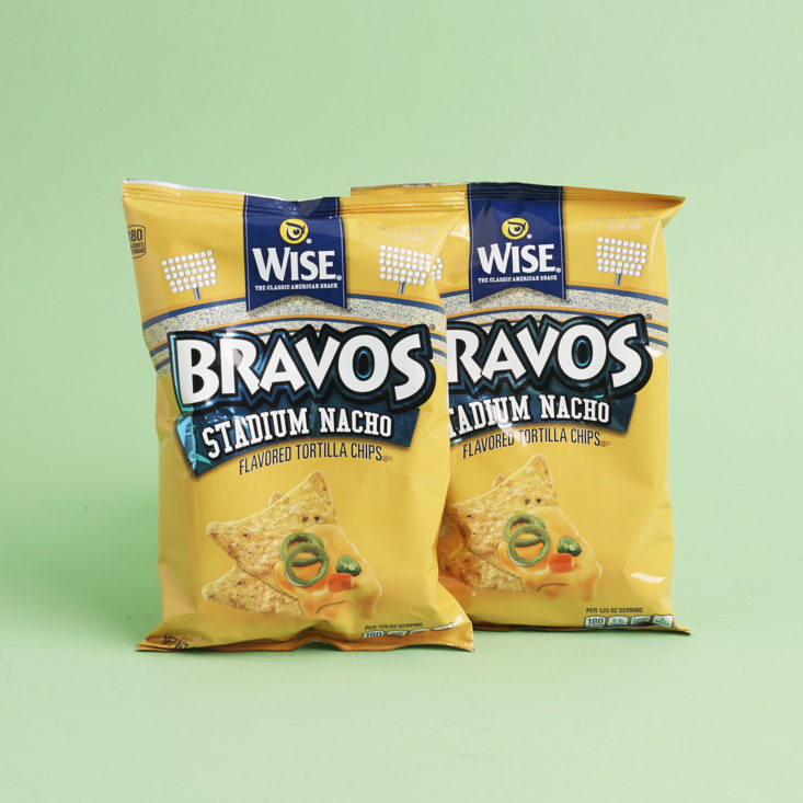 2 bags of WIse Snacks Bravos Stadium Nacho Tortilla Chips
