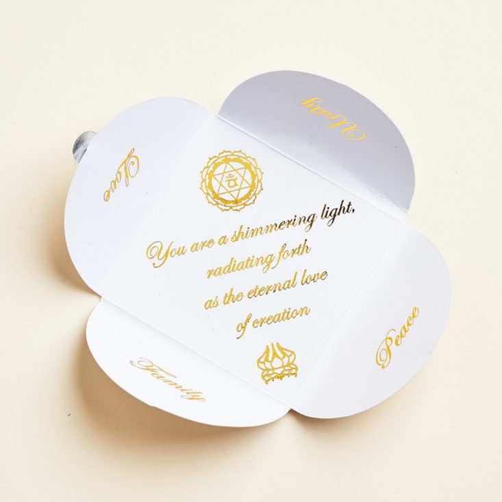 goddess provisions open chakra necklace package