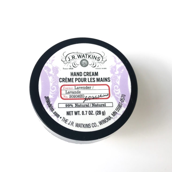 JR Watkins Natural Hand Cream in Lavender, 0.7 oz