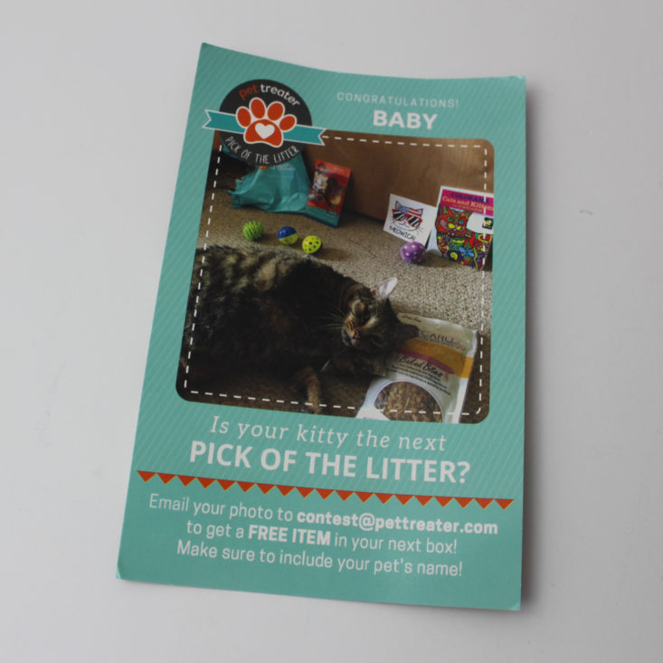 Pet Treater Cat August 2018 Booklet Front