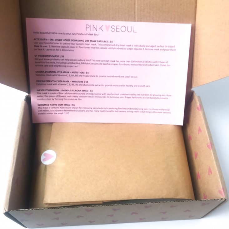 PinkSeoul Mask open box