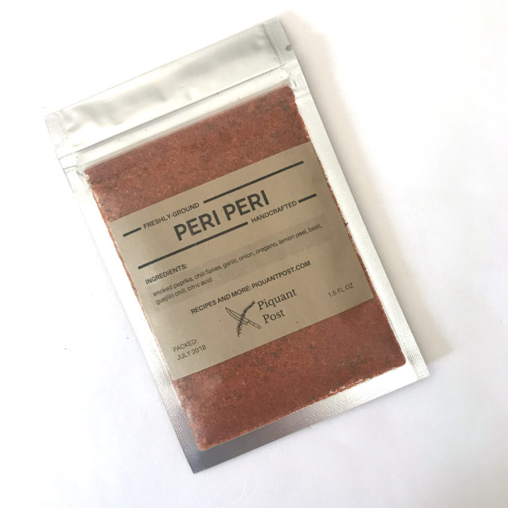 Piquant Post July 2018 - peri peri spice